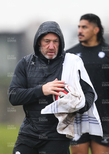 271119 - Barbarians Rugby Training Session, Penarth RFC - Assistant coach Robin McBryde during the Barbarians squad training session at Penarth RFC ahead of their match against Wales