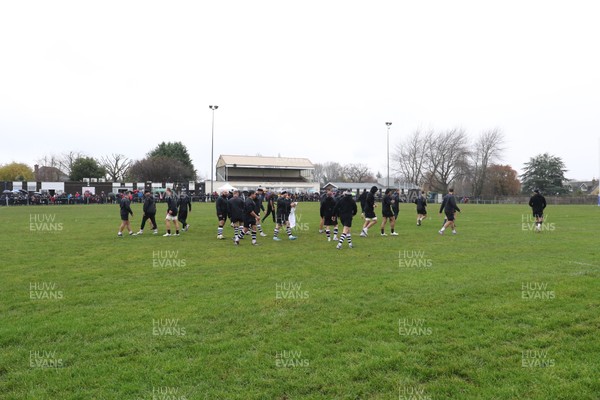 271119 - Barbarians Rugby Training Session, Penarth RFC - The Barbarians squad during their training session at Penarth RFC ahead of their match against Wales