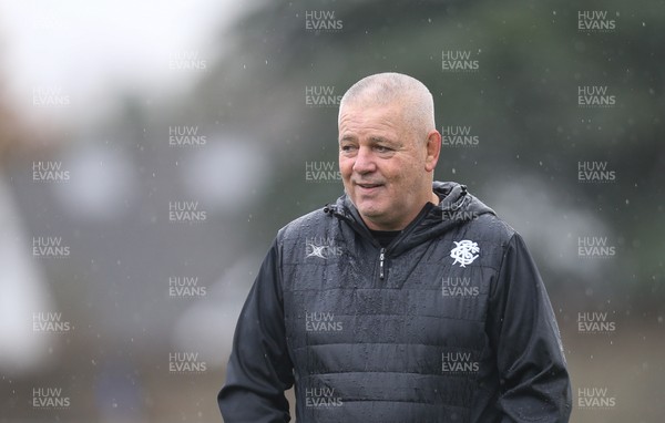 271119 - Barbarians Rugby Training Session, Penarth RFC - Head coach Warren Gatland during the Barbarians squad training session at Penarth RFC ahead of their match against Wales
