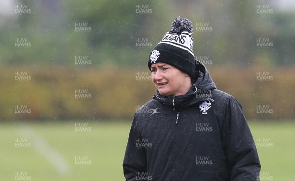271119 - Barbarians Rugby Training Session, Penarth RFC - Coach Rachel Taylor during The Women's Barbarians training session at Penarth RFC ahead of their match against Wales
