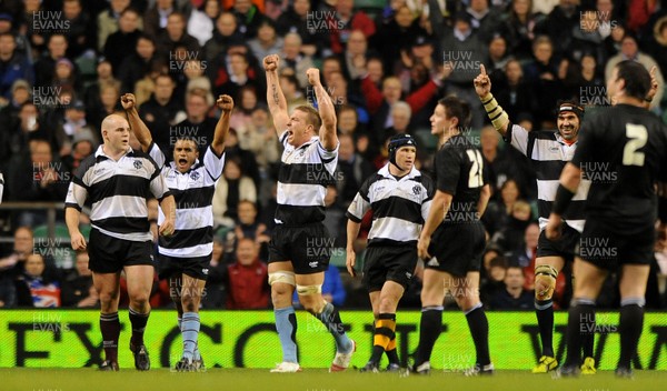 05.12.09 - Barbarians v New Zealand - The MasterCard Trophy - Andy Powell of the Barbarians celebrate beating the All Blacks. 