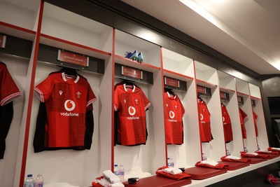 270626 - Barbarians v Wales - Friendly - Wales dressing room before the game