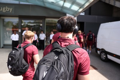 270626 - Barbarians v Wales - Friendly - Tom Rogers of Wales arrives at the stadium