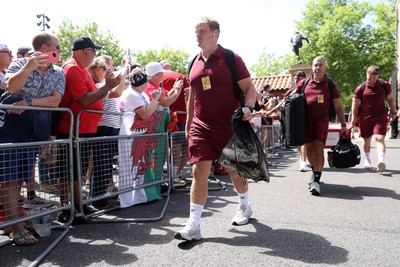 270626 - Barbarians v Wales - Friendly - Jac Morgan of Wales arrives at the stadium