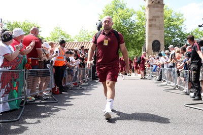 270626 - Barbarians v Wales - Friendly - Dillon Lewis of Wales arrives at the stadium