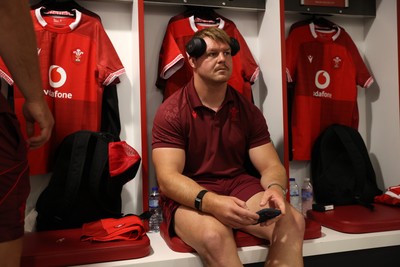 270626 - Barbarians v Wales - Friendly - Dewi Lake of Wales in the dressing room before the game