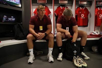 270626 - Barbarians v Wales - Friendly - Jac Morgan of Wales in the dressing room before the game