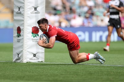 270626 - Barbarians v Wales - Friendly - Reuben Morgan-Williams of Wales runs in to score a try