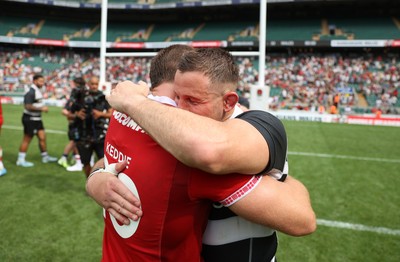 270626 - Barbarians v Wales - Friendly - Elliot Dee of Barbarians and Harrison Keddie of Wales 