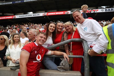270626 - Barbarians v Wales - Friendly - Sam Costelow of Wales with family