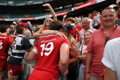 270626 - Barbarians v Wales - Friendly - Ryan Woodman of Wales with family at full time
