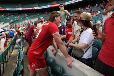 270626 - Barbarians v Wales - Friendly - Ellis Mee of Wales with family at full time