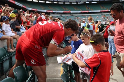 270626 - Barbarians v Wales - Friendly - Teddy Williams of Wales with fans at full time