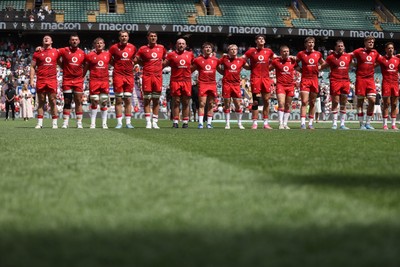 270626 - Barbarians v Wales - Friendly - Wales sing the anthem