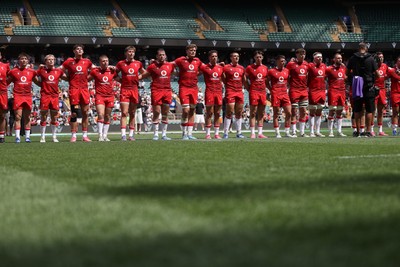 270626 - Barbarians v Wales - Friendly - Wales sing the anthem