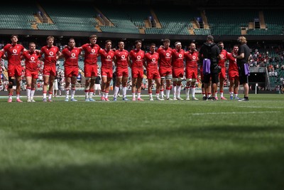 270626 - Barbarians v Wales - Friendly - Wales sing the anthem