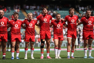 270626 - Barbarians v Wales - Friendly - Wales sing the anthem