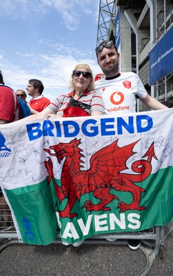 270626 - Barbarians v Wales -  Wales fans at the Allianz Stadium
