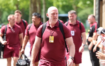 270626 - Barbarians v Wales -  Wales head coach Steve Tandy arrives at the Allianz Stadium