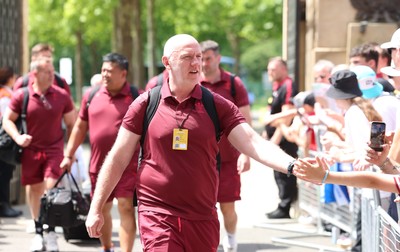 270626 - Barbarians v Wales -  Wales head coach Steve Tandy arrives at the Allianz Stadium