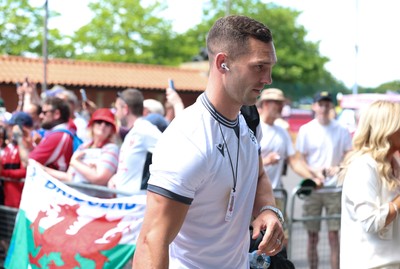 270626 - Barbarians v Wales -  Barbarians George North arrives at the Allianz Stadium