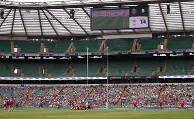 270626 - Barbarians v Wales - A general view of the stadium during the match