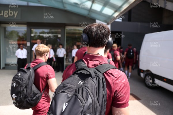 270626 - Barbarians v Wales - Friendly - Tom Rogers of Wales arrives at the stadium