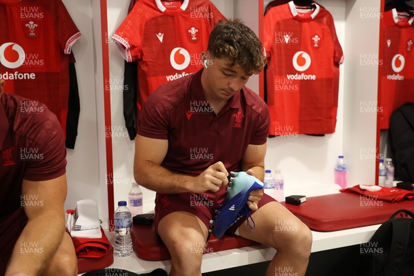 270626 - Barbarians v Wales - Friendly - Dan Edwards of Wales in the dressing room before the game