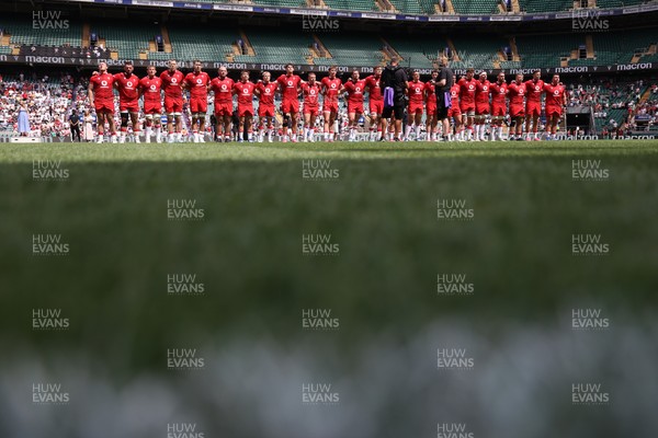 270626 - Barbarians v Wales - Friendly - Wales during the anthem