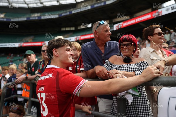 270626 - Barbarians v Wales - Friendly - Eddie James of Wales at full time