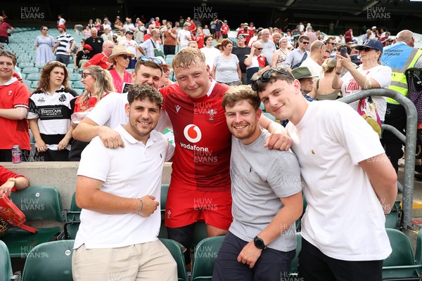 270626 - Barbarians v Wales - Friendly - Rhys Barratt of Wales with friends at full time