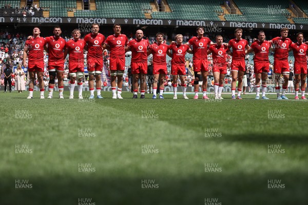 270626 - Barbarians v Wales - Friendly - Wales sing the anthem