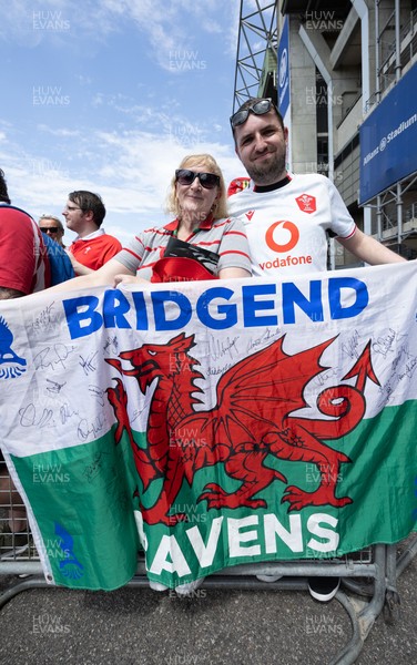270626 - Barbarians v Wales -  Wales fans at the Allianz Stadium