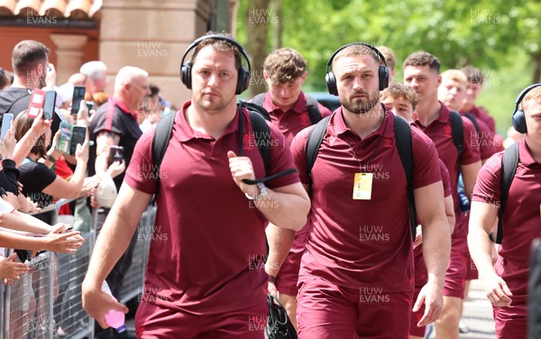 270626 - Barbarians v Wales -  Wales arrive at the Allianz Stadium