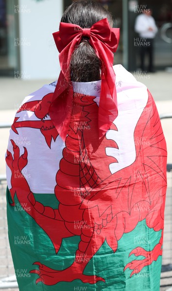 270626 - Barbarians v Wales -  Wales fans at the Allianz Stadium