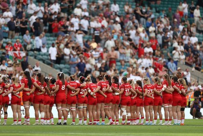 270626 - Barbarians Women v Wales Women - Friendly - Wales sing the anthem