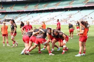 270626 - Barbarians v Wales Women - Wales during the warm up