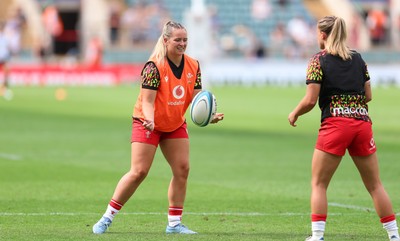 270626 - Barbarians v Wales Women - Freya Bell of Wales during warm up