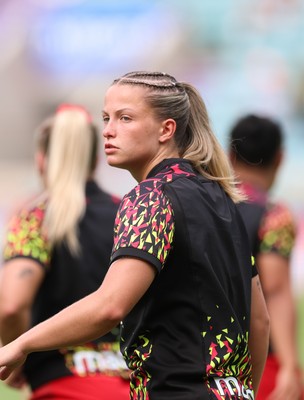 270626 - Barbarians v Wales Women - Amy Williams of Wales during warm up