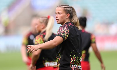 270626 - Barbarians v Wales Women - Amy Williams of Wales during warm up