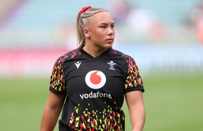 270626 - Barbarians v Wales Women - Kelsie Webster of Wales during warm up