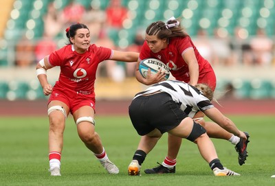 270626 - Barbarians v Wales Women - Bryonie King of Wales with Lucy Isaac of Wales