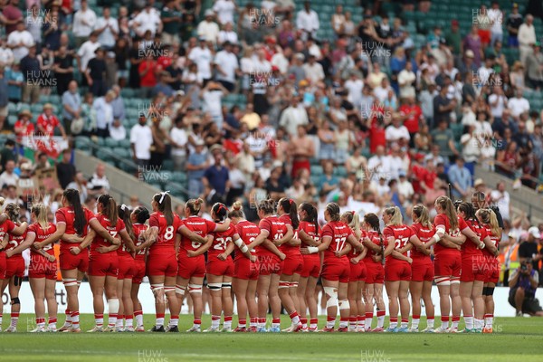270626 - Barbarians Women v Wales Women - Friendly - Wales sing the anthem