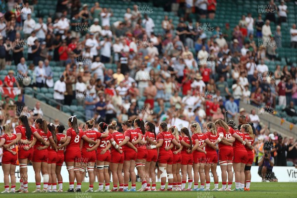270626 - Barbarians Women v Wales Women - Friendly - Wales sing the anthem