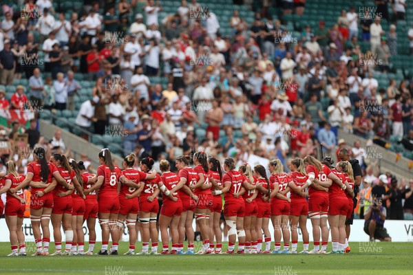 270626 - Barbarians Women v Wales Women - Friendly - Wales sing the anthem