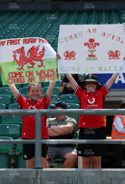 270626 - Barbarians v Wales -  Young Wales fans at the match