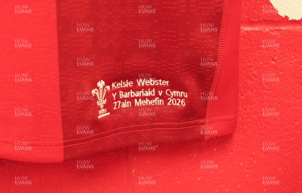 270626 - Barbarians v Wales Women -  Kelsie Webster of Wales’ match jersey in the changing room