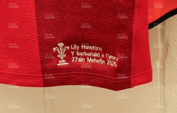 270626 - Barbarians v Wales Women -  Lily Hawkins of Wales’ match jersey in the changing room