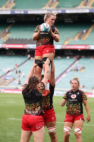 270626 - Barbarians v Wales Women - Alex Callender of Wales during warm up
