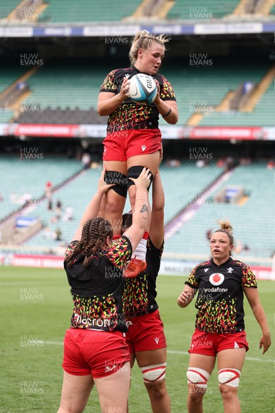 270626 - Barbarians v Wales Women - Alex Callender of Wales during warm up